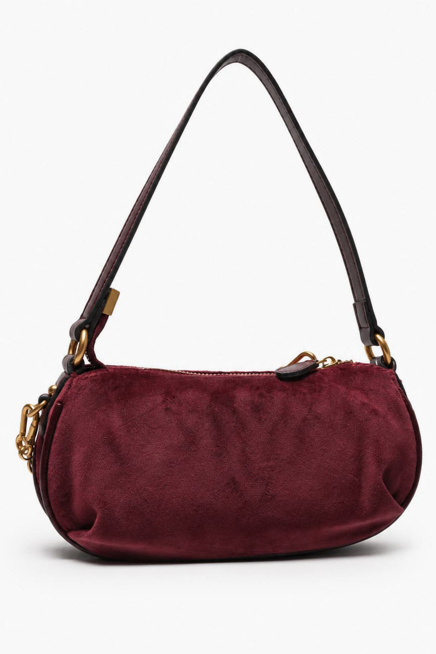 Mini sac à main et à bandoulière en velours - Wine Tasting