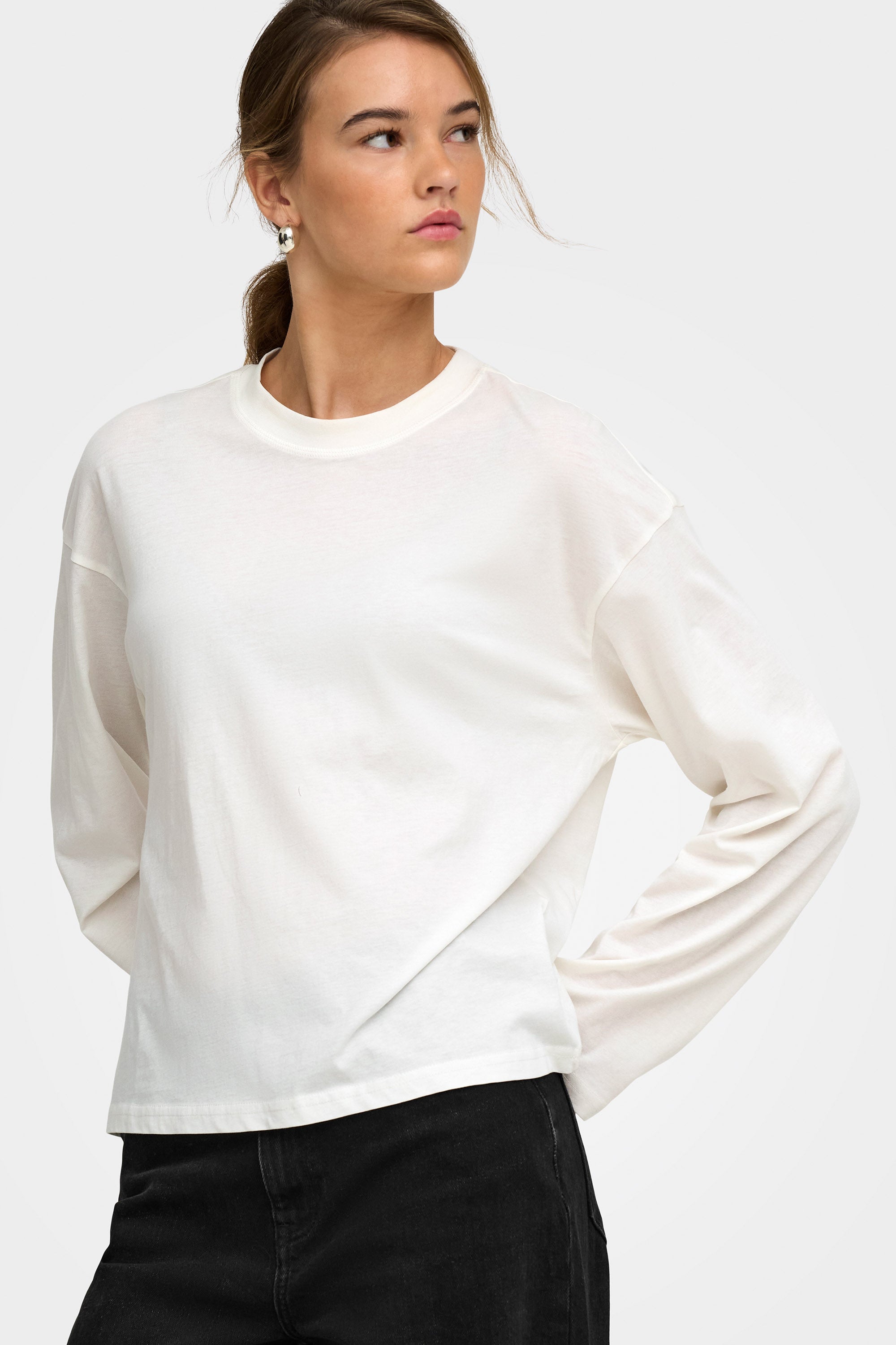 ONLHAPPY Langarmshirt - Cloud Dancer