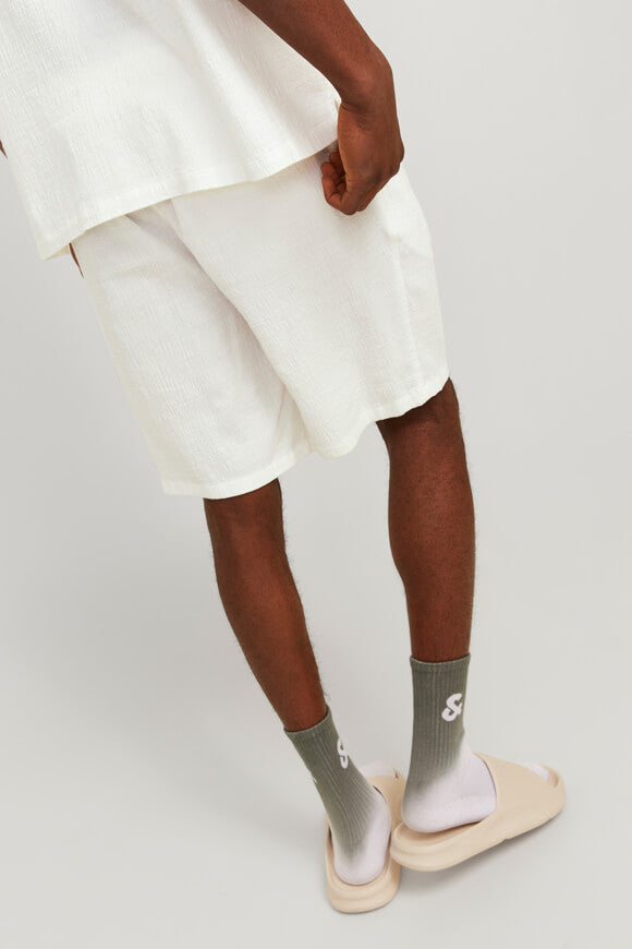 JPSTJAIDEN short en seersucker - Cloud Dancer