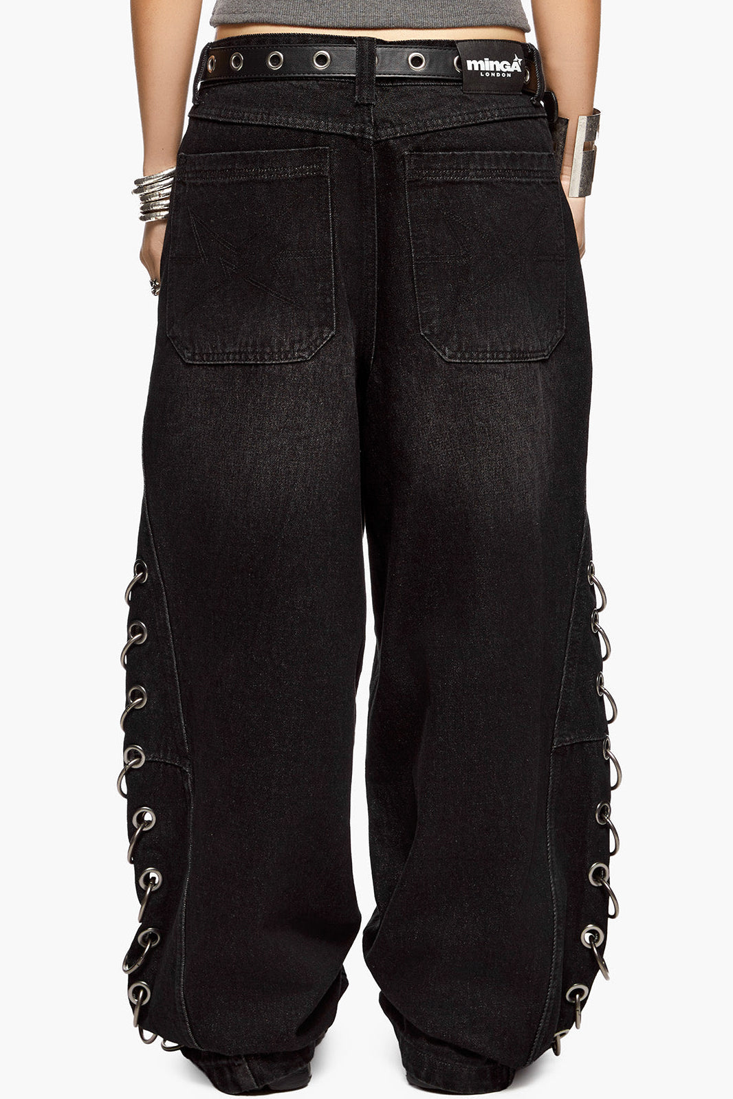 Jeans à jambes larges - Noir