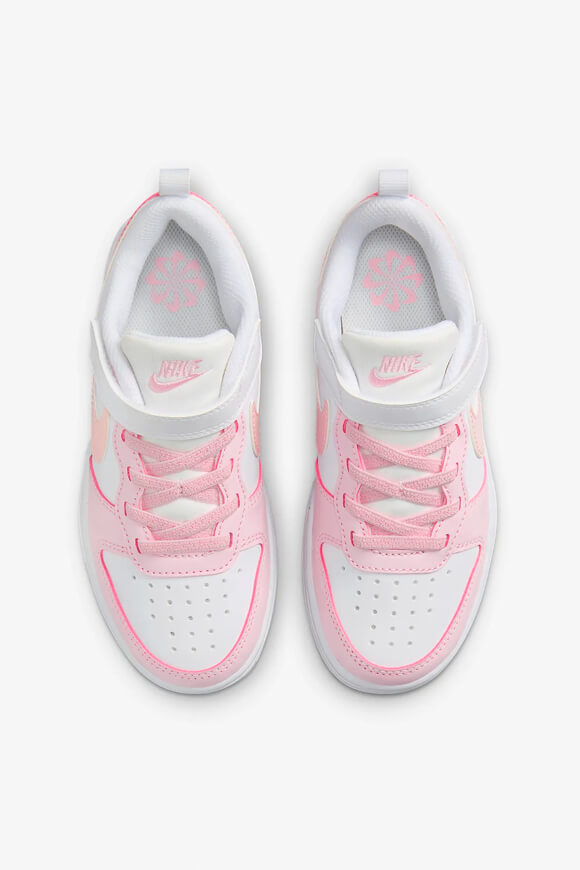 Court Borough Recraft Kids Sneaker - White + Pink Foam