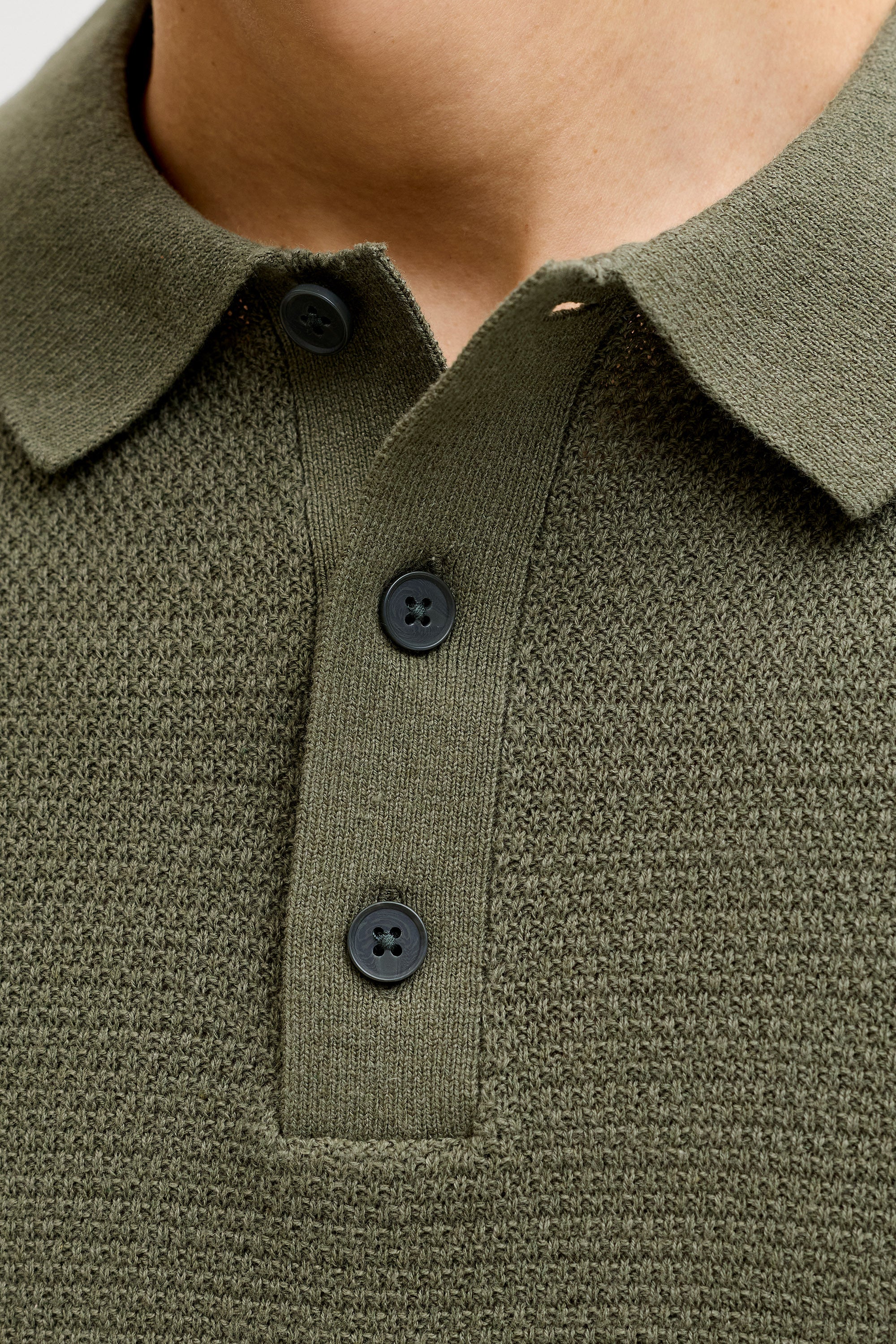 JJEGEORGE polo en tricot - Dusty Olive