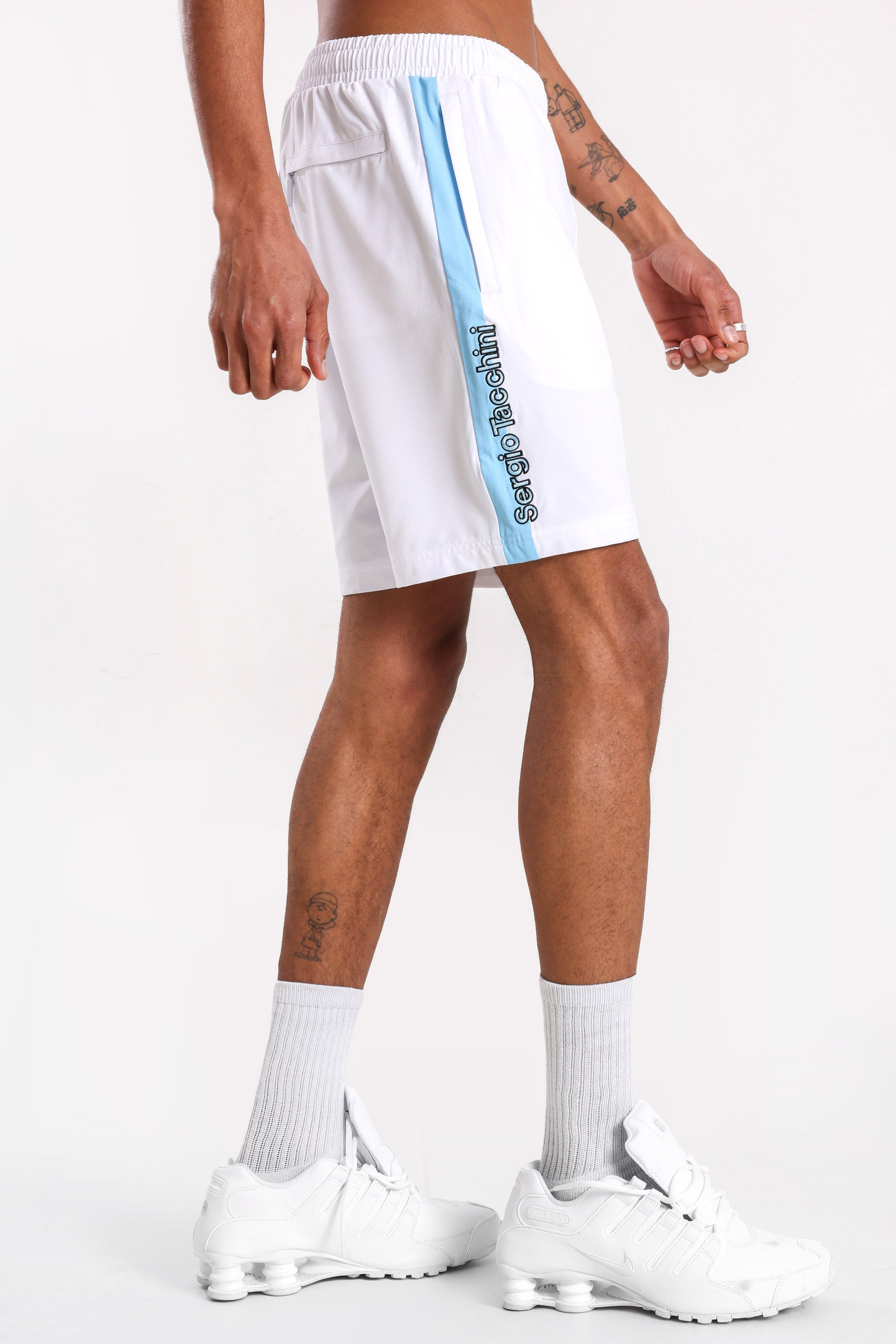 Pantaloncini da tuta Goccla - White + Baltic Sea