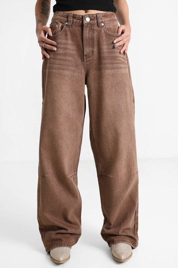 Baggy Fit Jeans - Braun