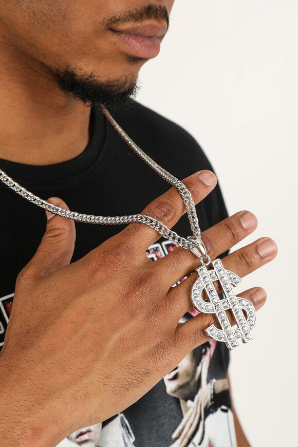 Curb chain necklace - Silver