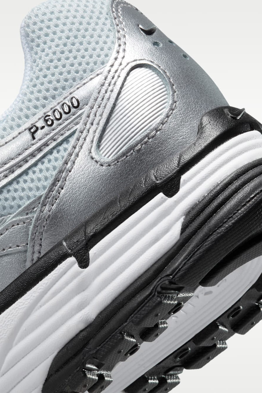 P-6000 sneakers - White + Black + Metallic Silver