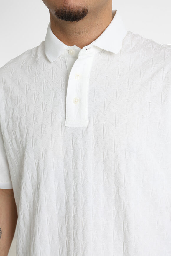 Structured fabric polo shirt - Offwhite