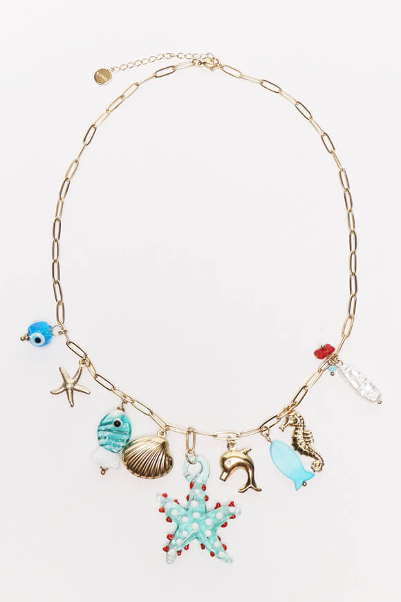 Collier - Gold + Blue