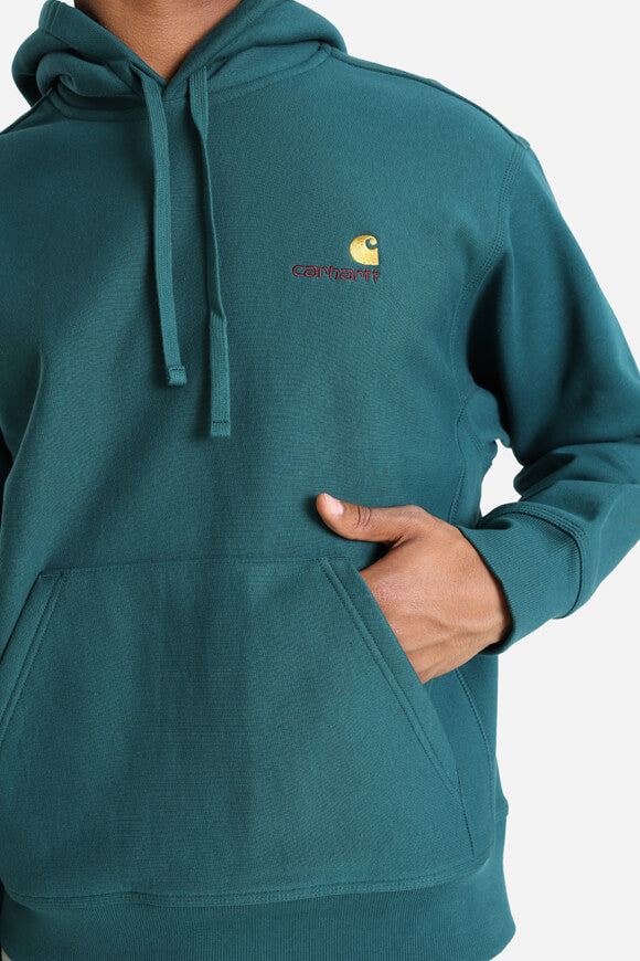 American Script Oversize Kapuzensweatshirt - Malachite