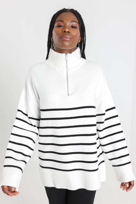 Long knitted sweater - Offwhite