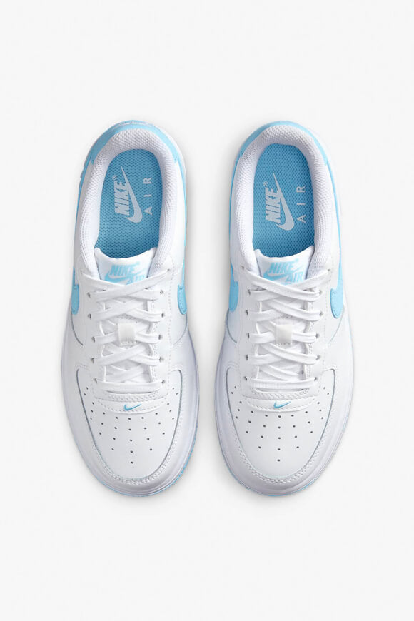 Air Force 1 Sneaker - White + Aquarius Blue