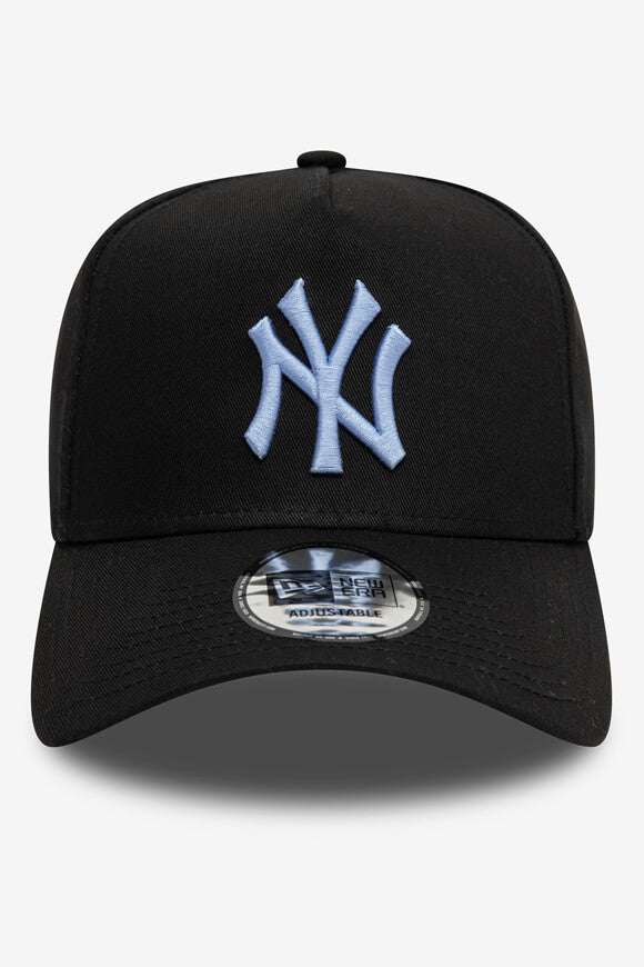 Snapback Cap - Black + Light Blue