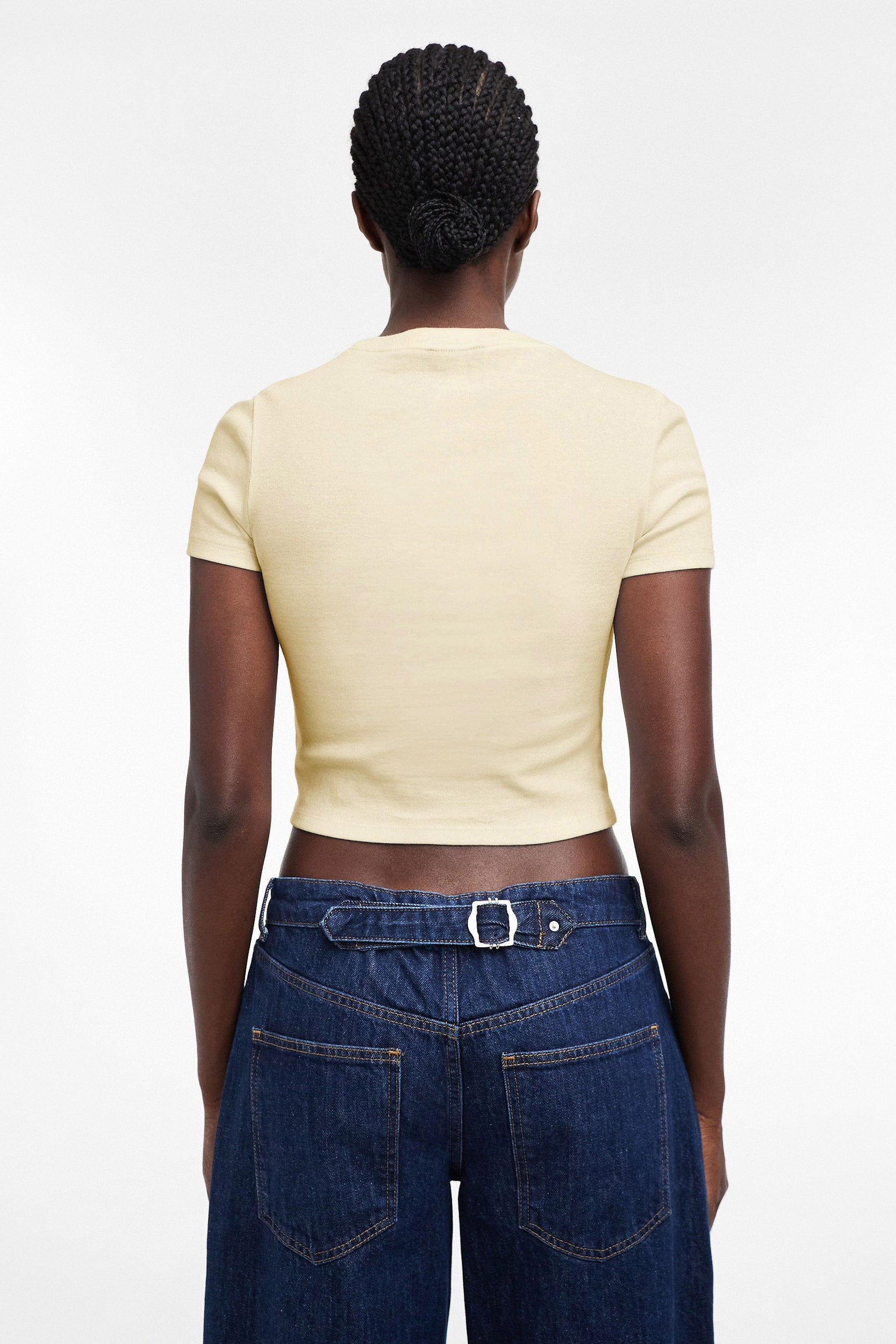 TSEVERYDAY cropped t-shirt - Buttercream