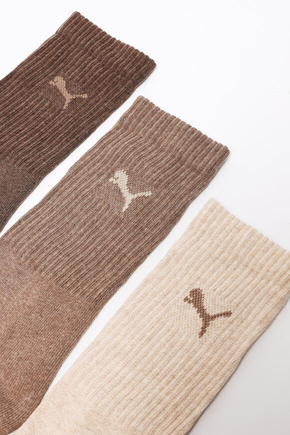 Lot de trois chaussettes - Beige + Brown