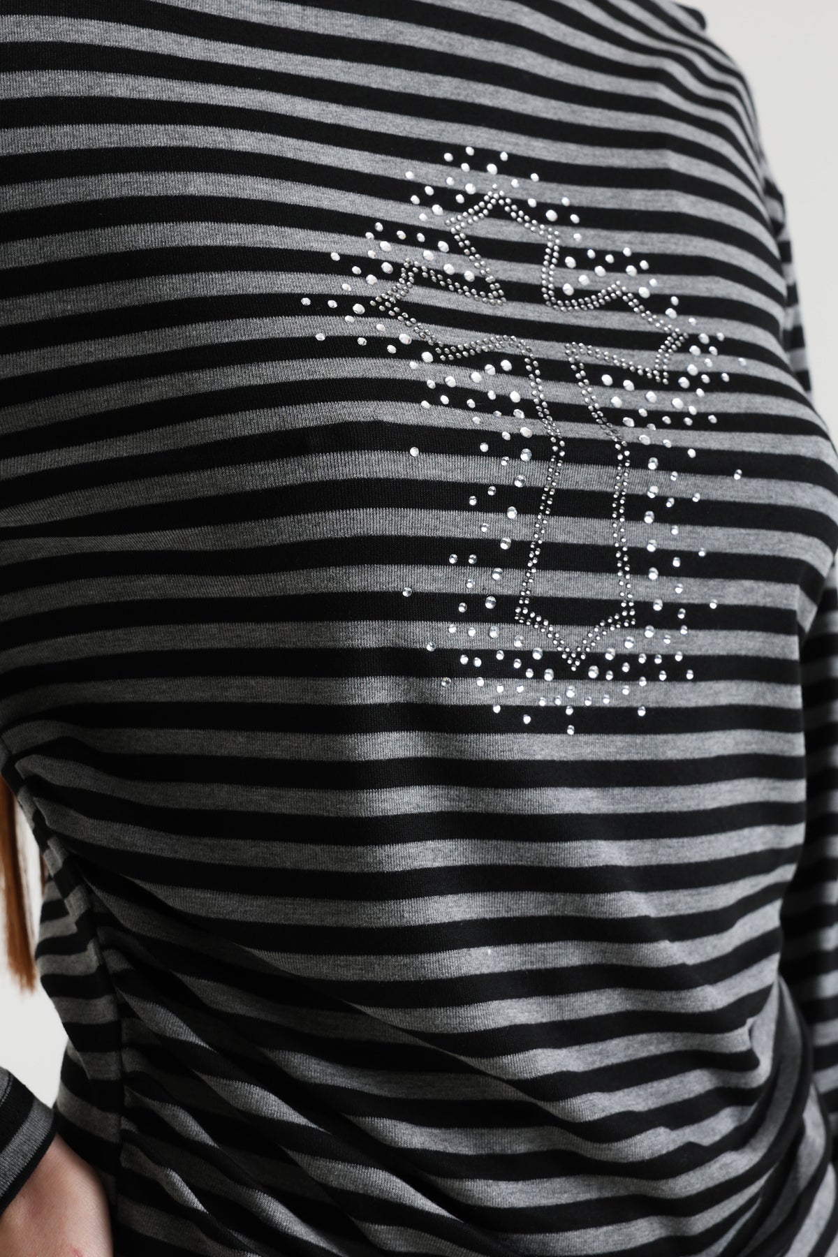 Camicia maniche lunghe - Nero + Grigio mélange scuro