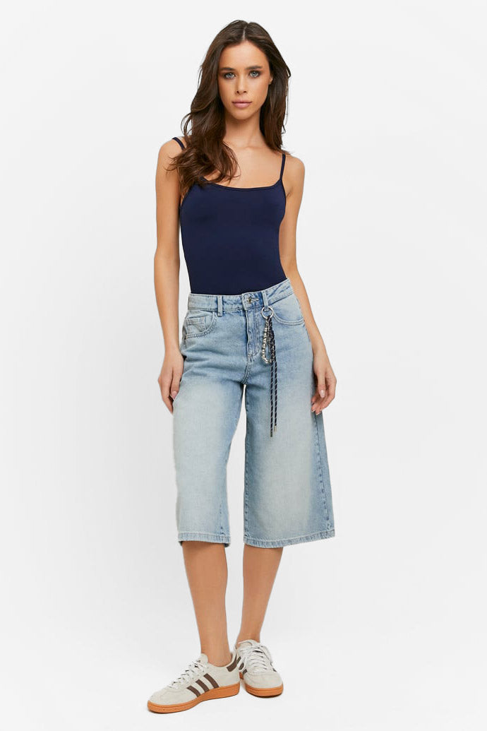 Denim bermuda shorts - Light Blue Denim