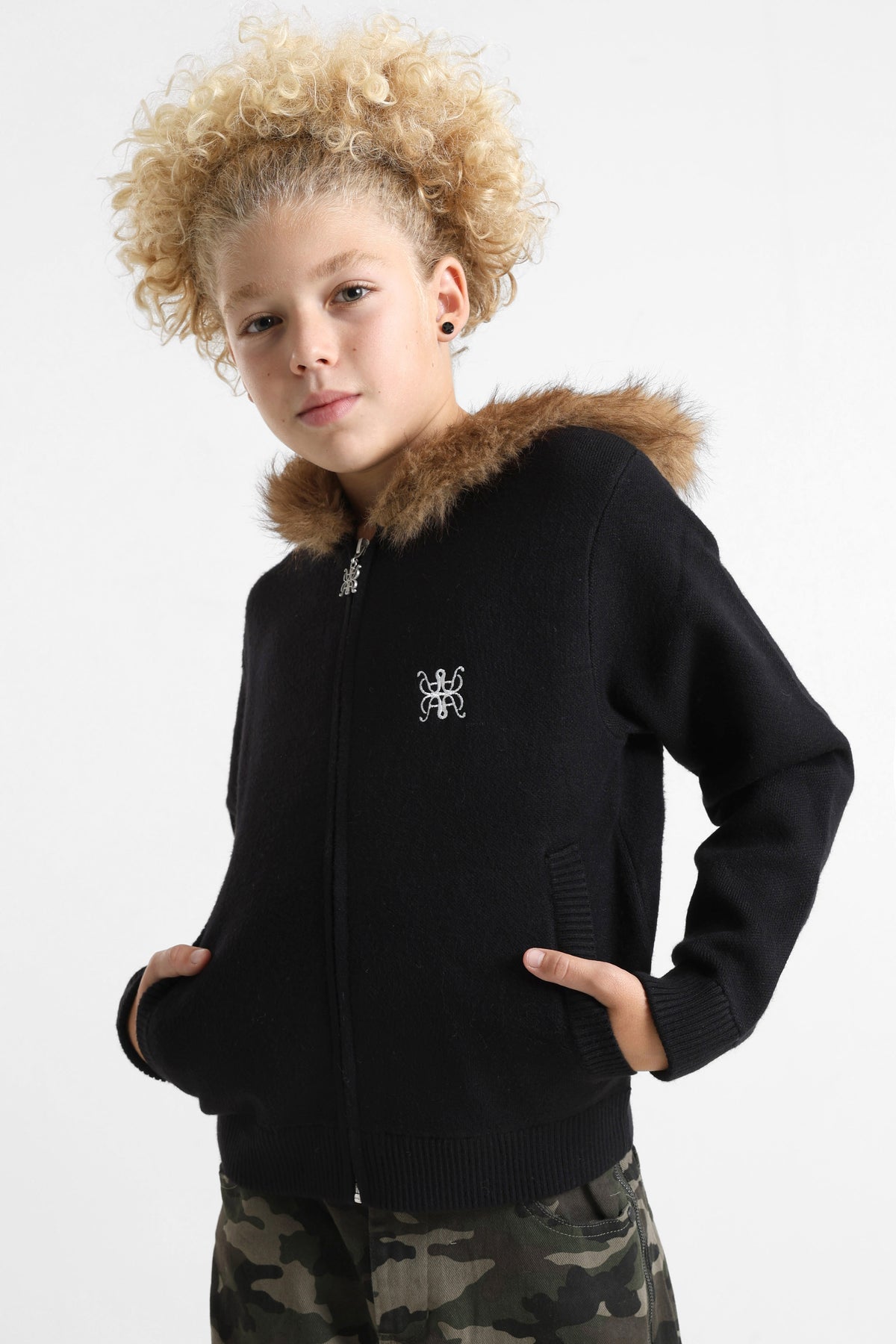 Jaquette en tricot - Noir