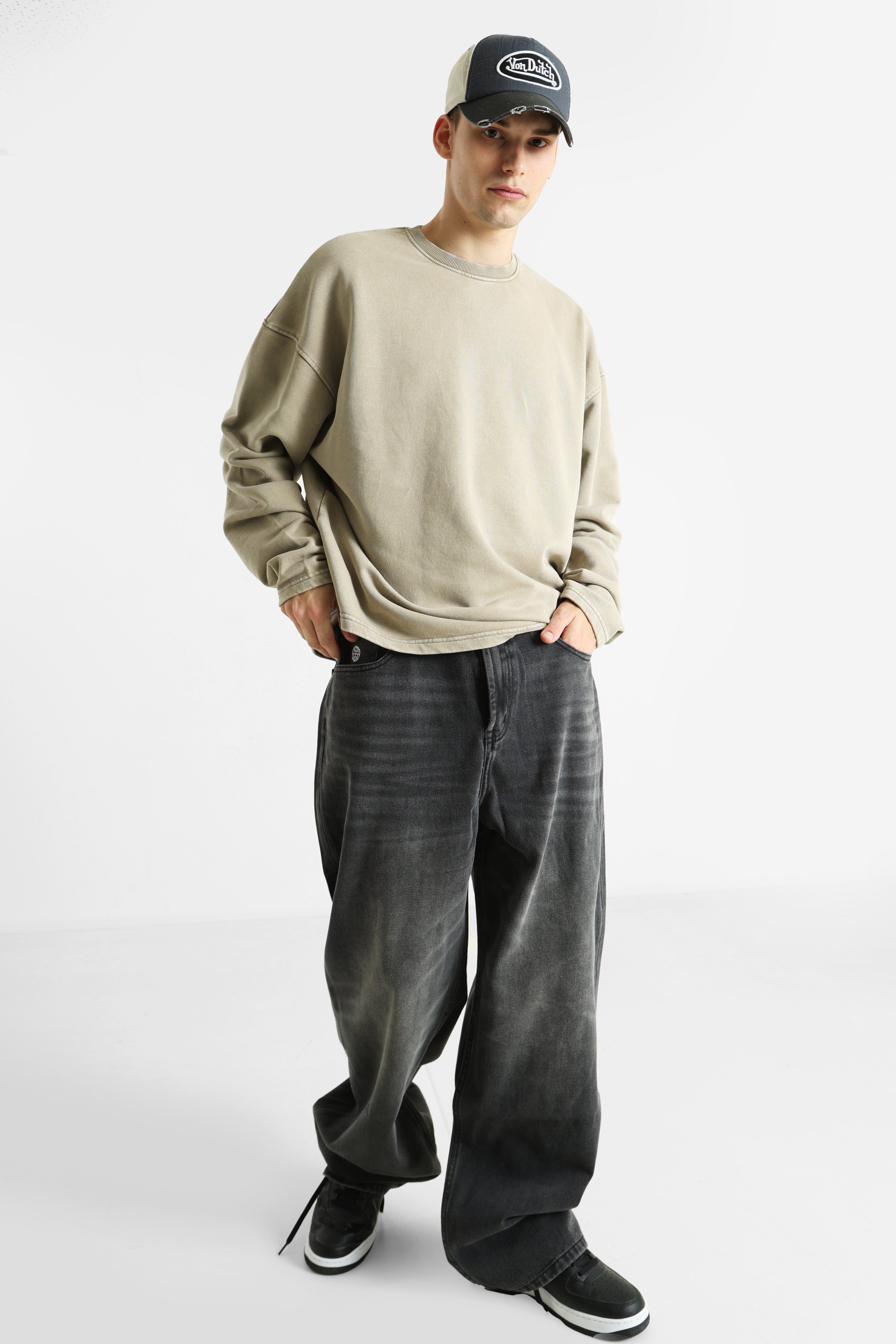 Sweat-shirt oversize RRSAGE - Vintage Kaki