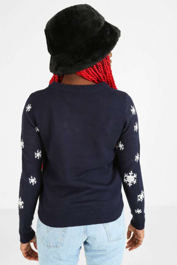 Christmas knitted sweater - Navy Blazer
