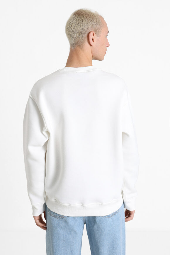 Heart Sweatshirt - Offwhite + Red