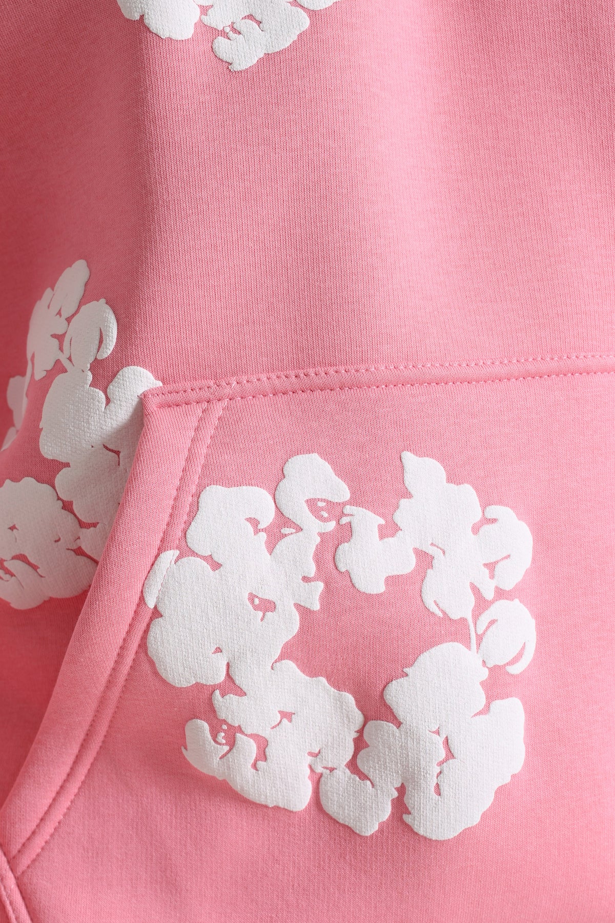 Sweatshirt à capuchon - Pink + White
