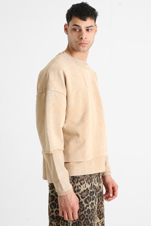 Sweatshirt ample - Beige