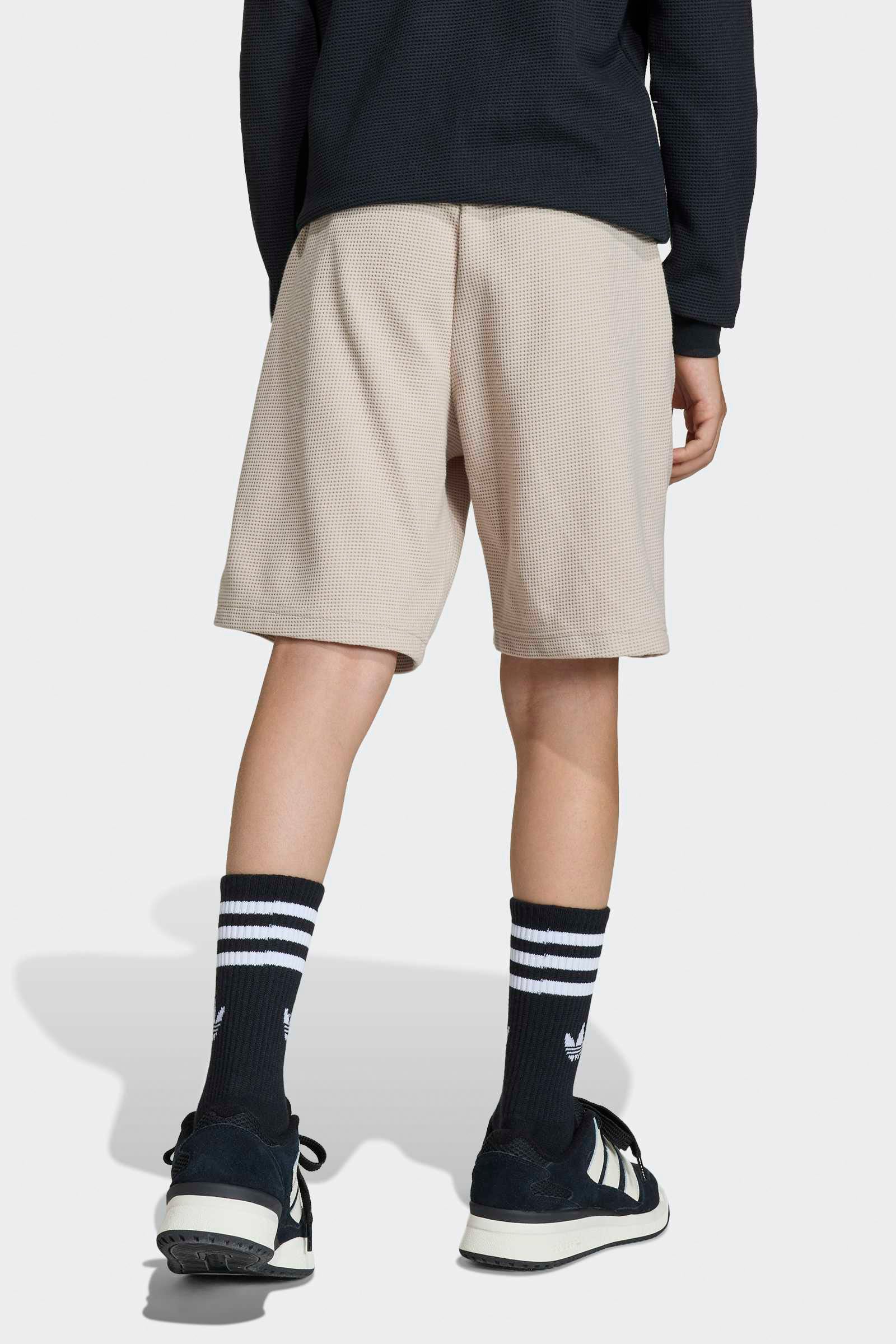 Shorts mit Waffelstruktur - Stone Khaki