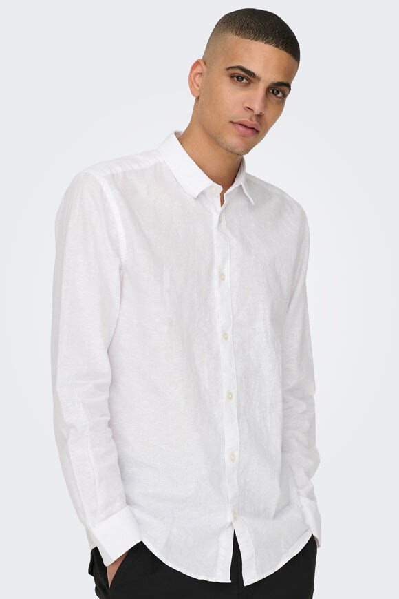 ONSCAIDEN Linen Shirt - White