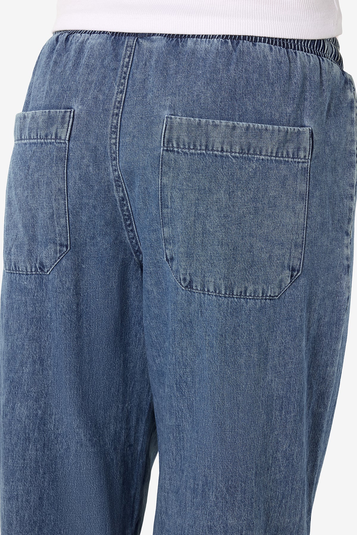 NMENZA Pantalon en tissu - Medium Blue Denim