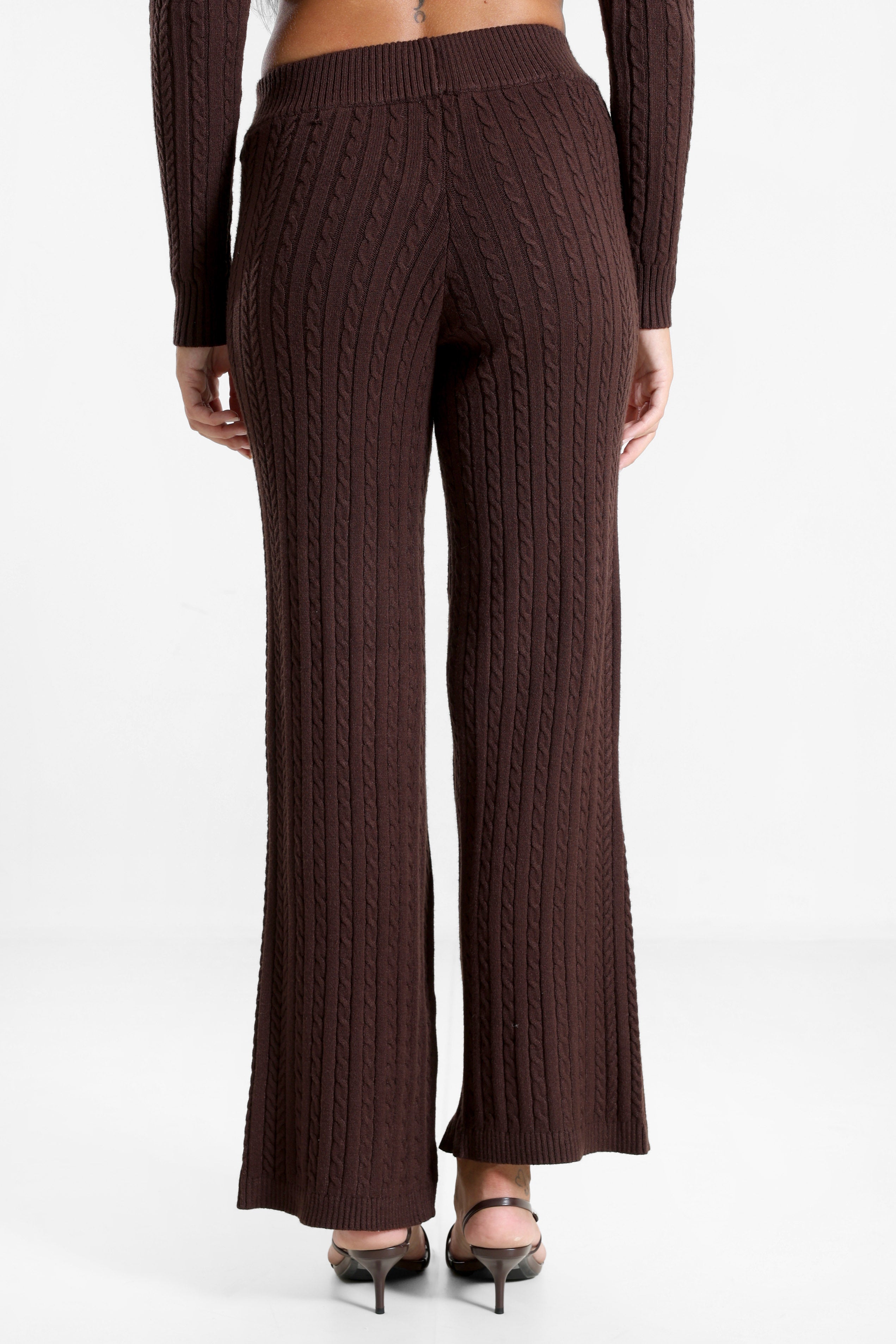 Strickhose - Braun