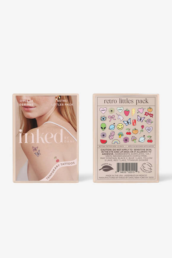 Tatouages autocollants Retro Littles - Multicolor