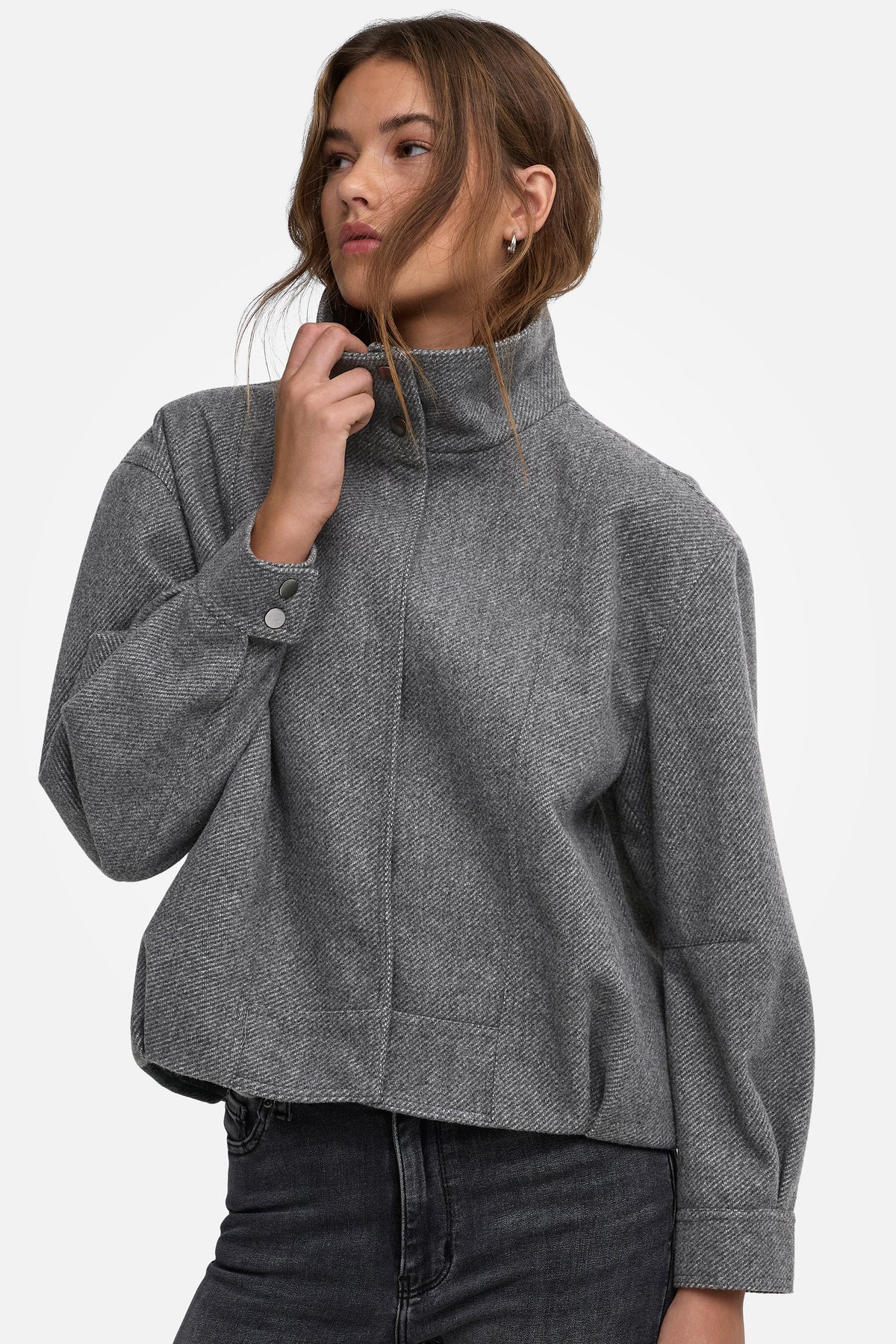 ONLASTA veste ballon - Dark Grey Melange