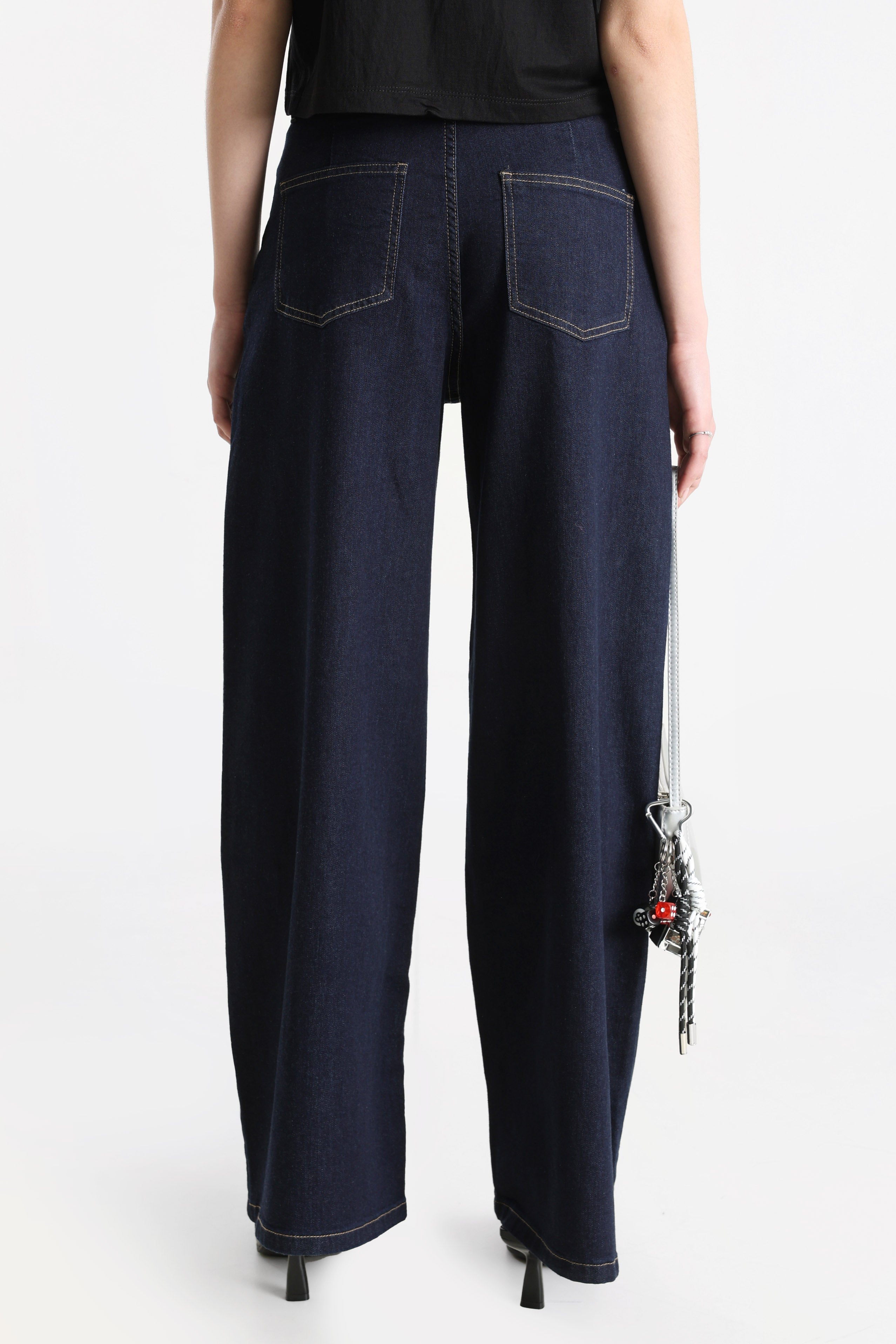 Wide Leg Jeans - Dunkelblau