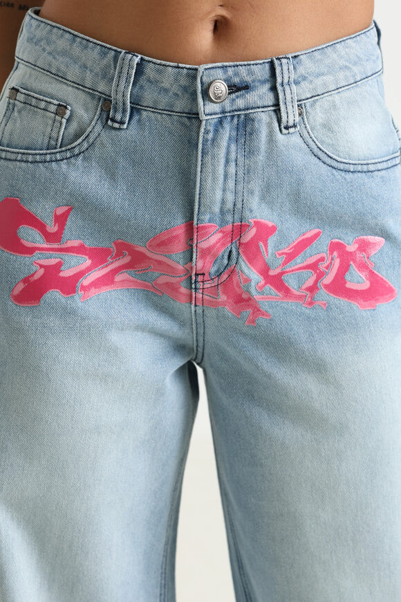 Baggy Fit Jeans - Hellblau