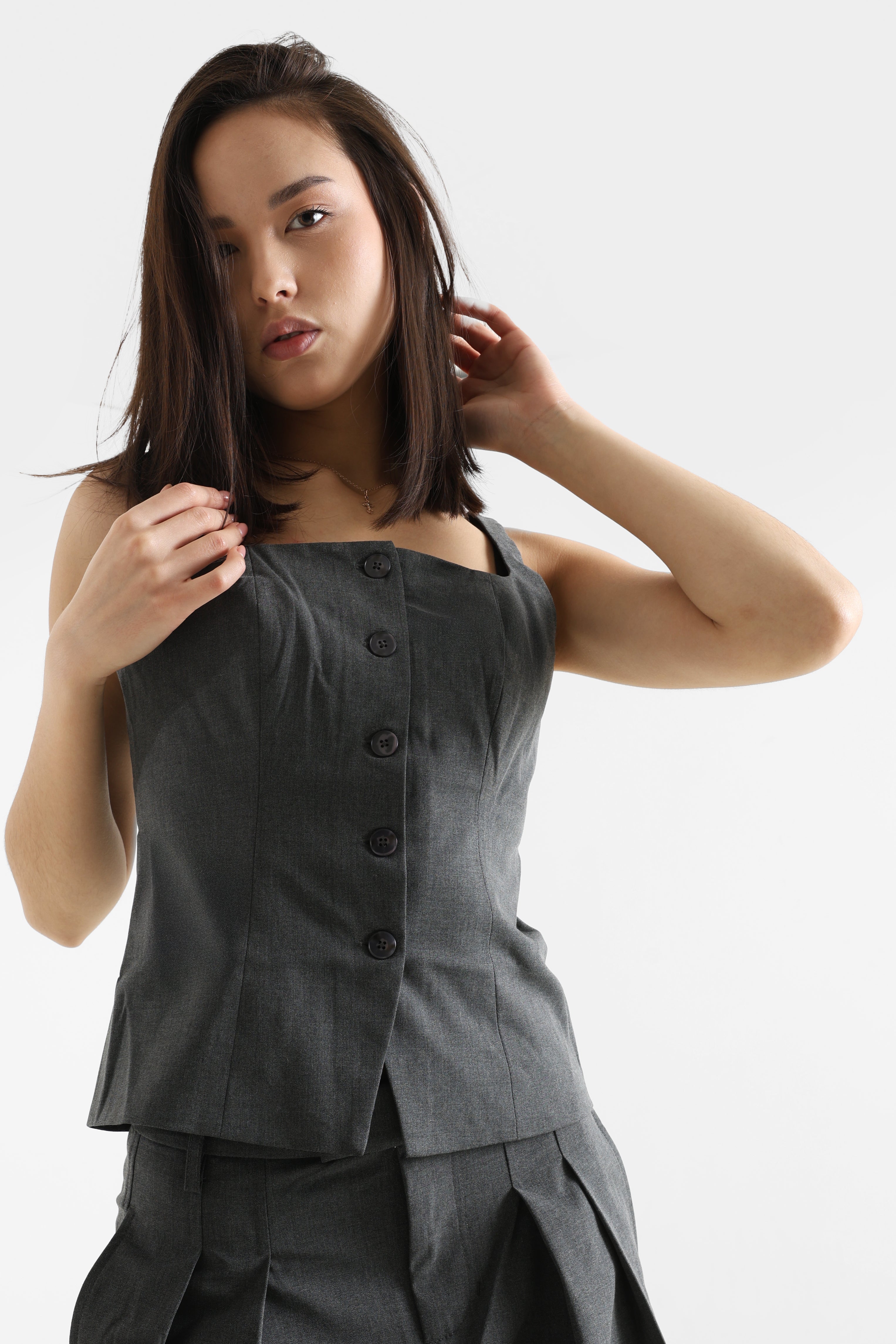 Top - Dunkel Grau meliert