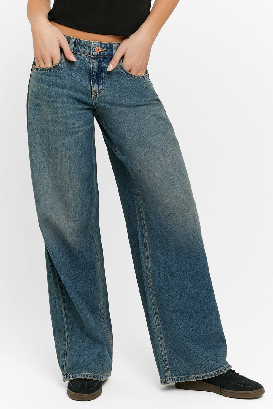 Wide Leg Jeans - Blue Medium Used