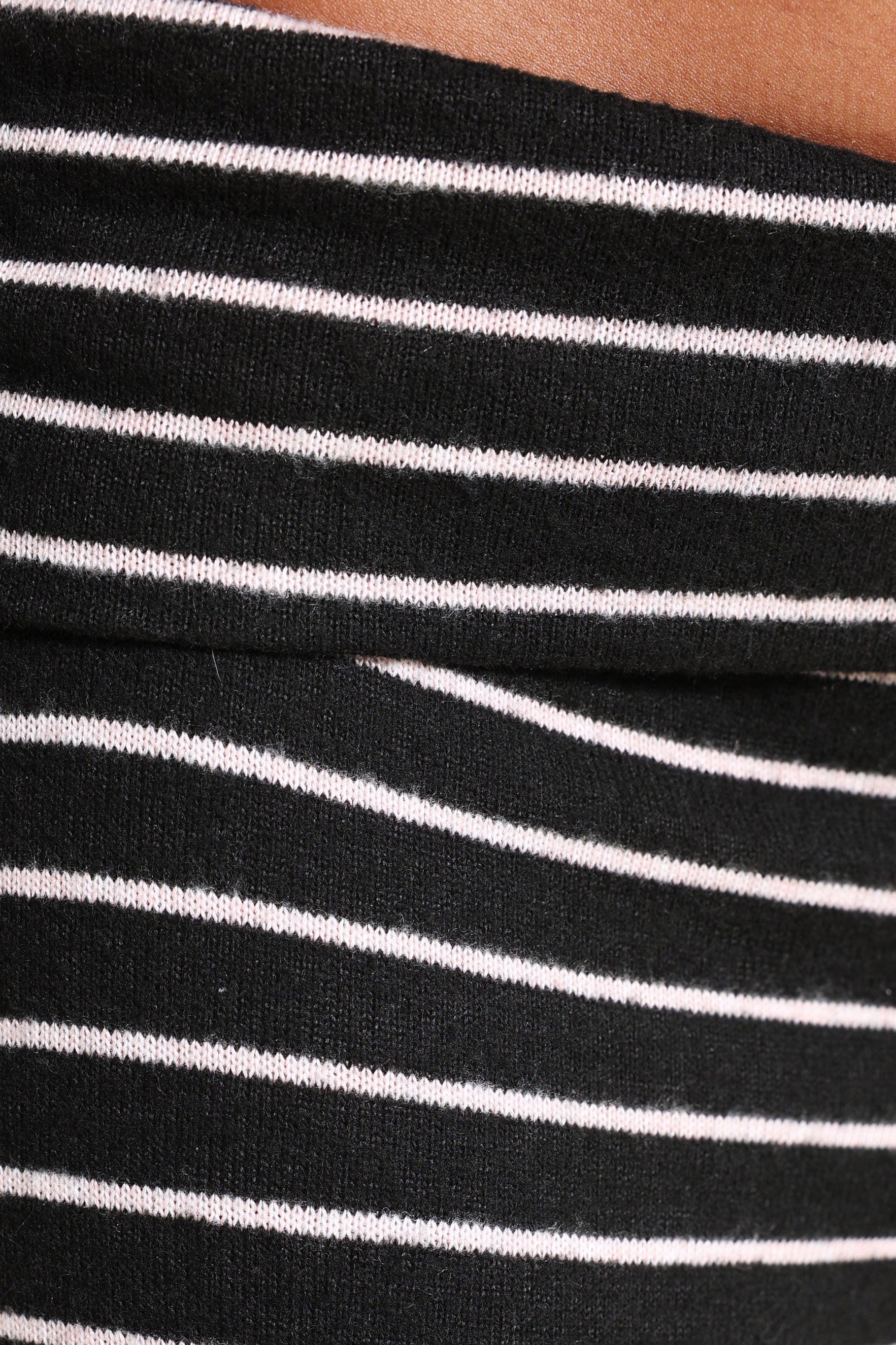 Strickhose - Schwarz + Rosa