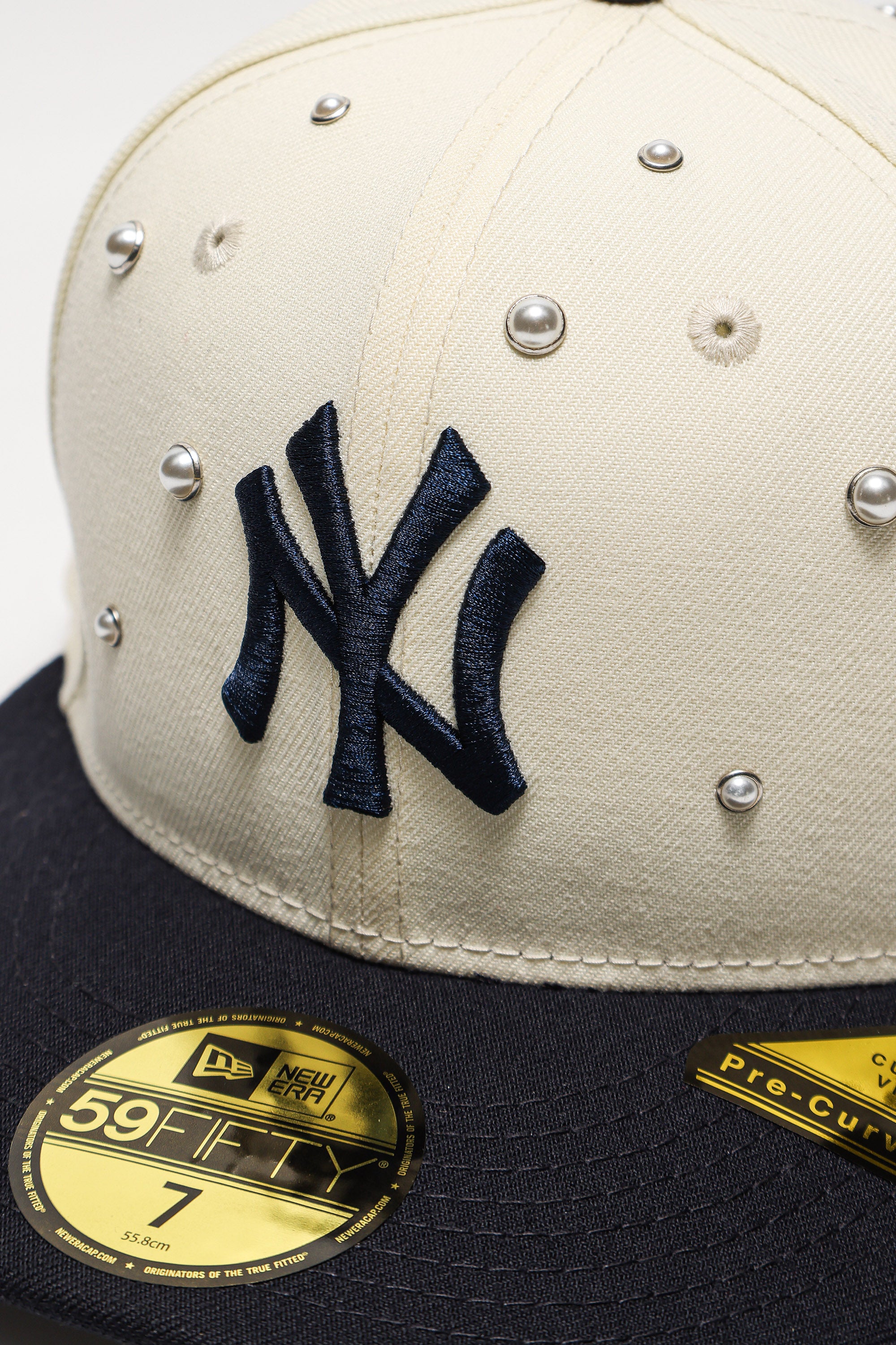 Cappellino 59fifty con perle artificiali - Light Beige + Navy