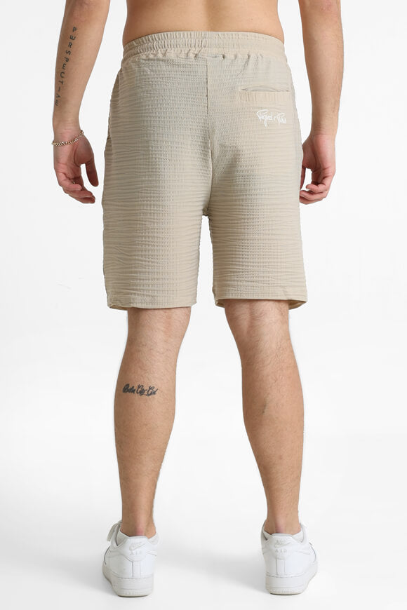 Short en tissu structuré - Beige