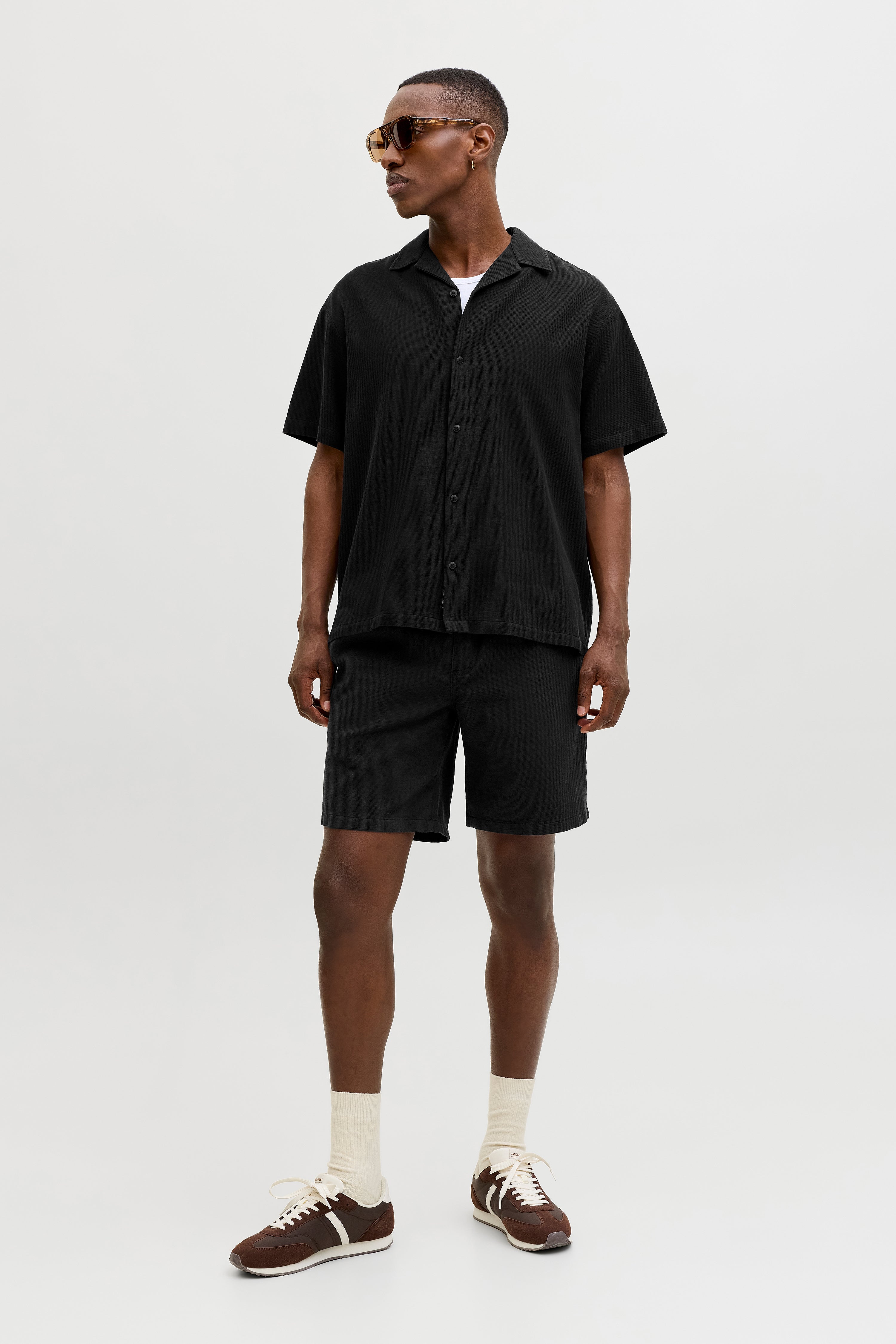 JPSTJAIDEN short gaufré - Black