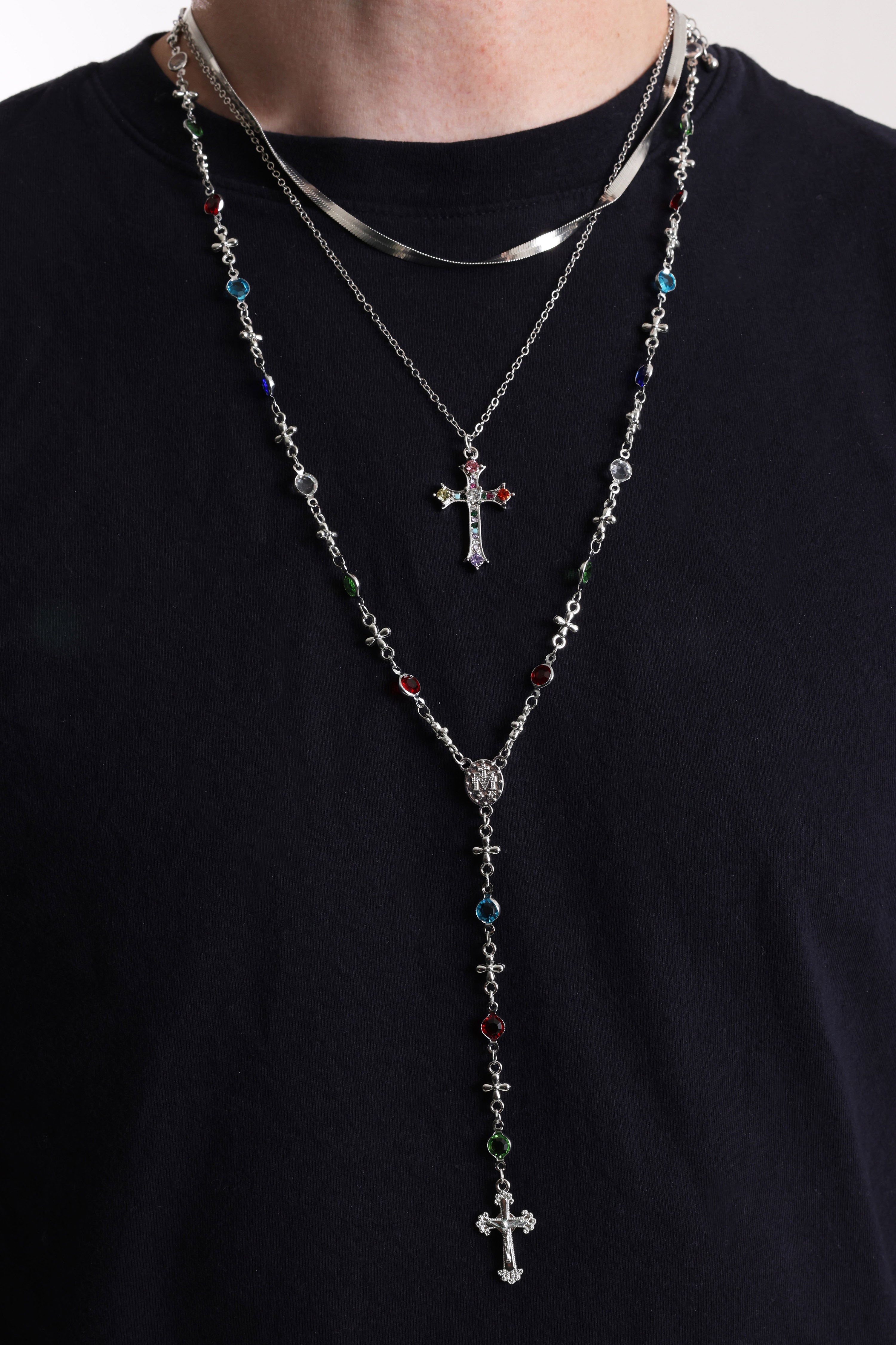 Halsketten-Set - Silver + Multicolor