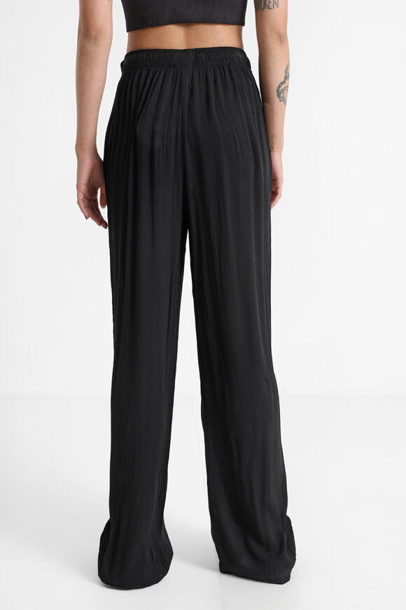 Wide Leg Hose - Schwarz