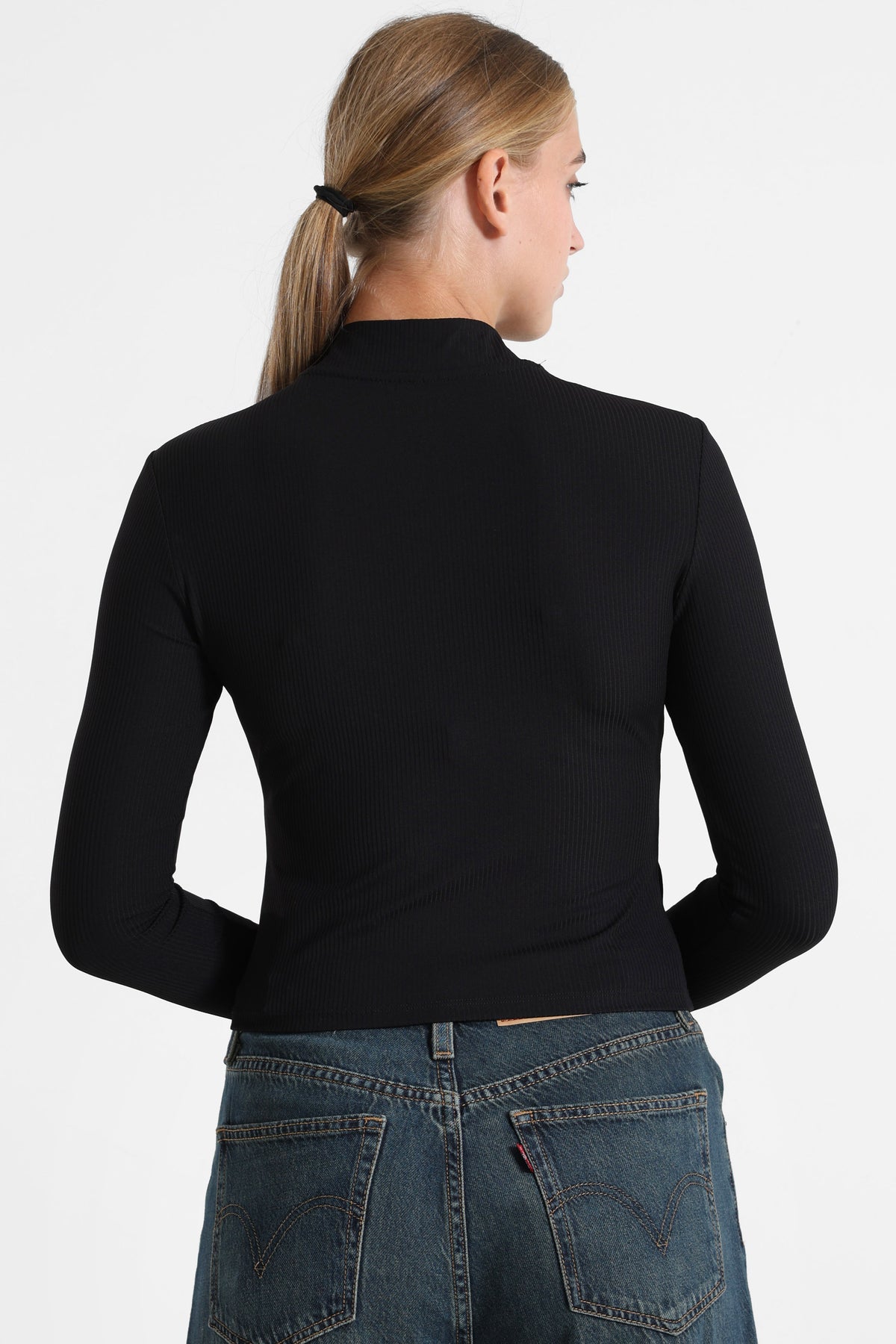 Crop Trainingsjacke - Schwarz