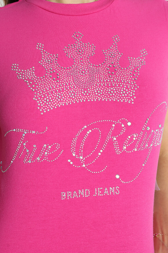 Crystal Crop T-shirt - Very Berry