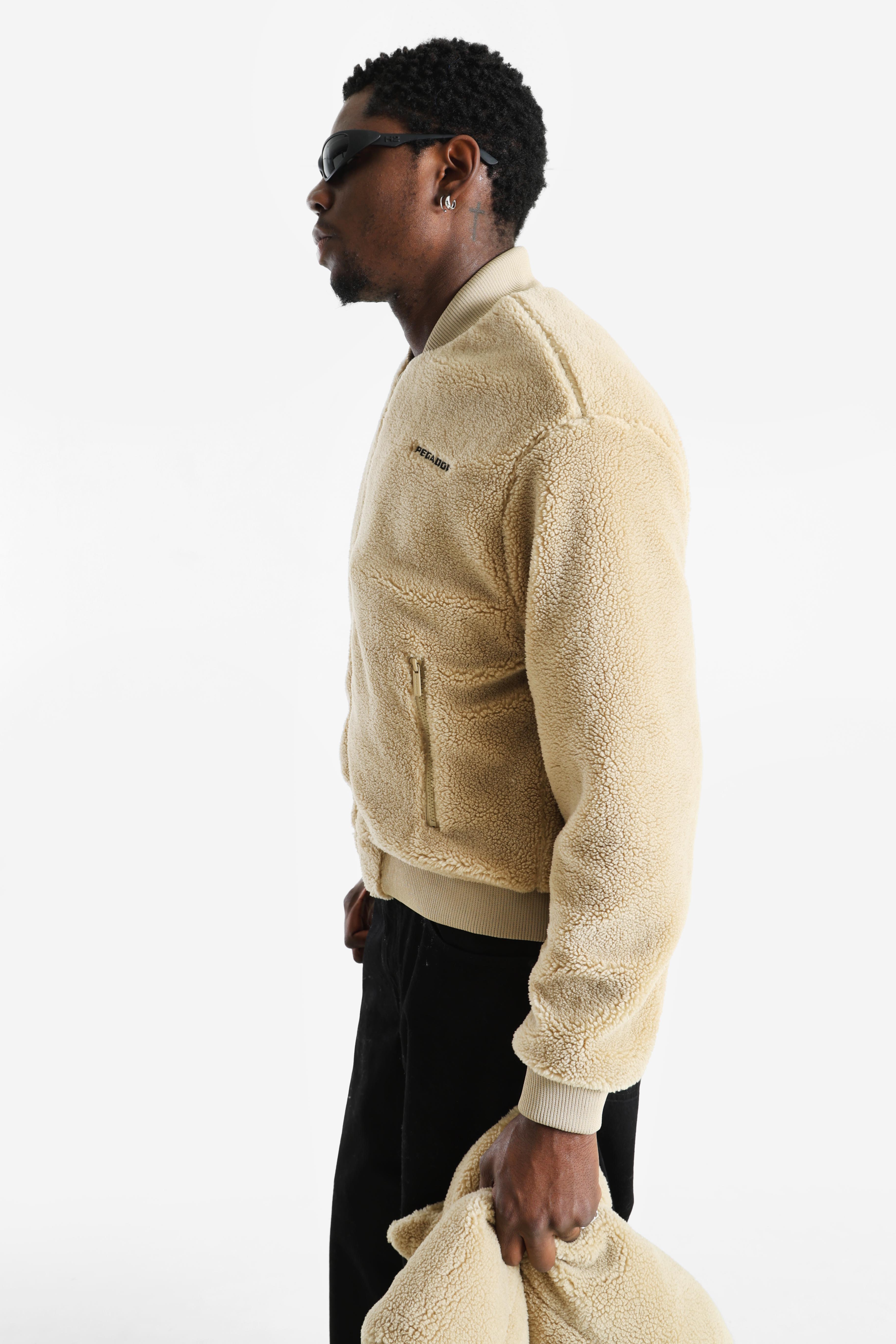 Ember Teddy Bomberjacke - Sand