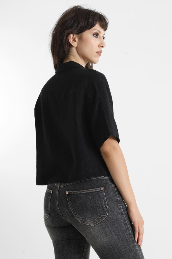 Camicia in mussola - nero