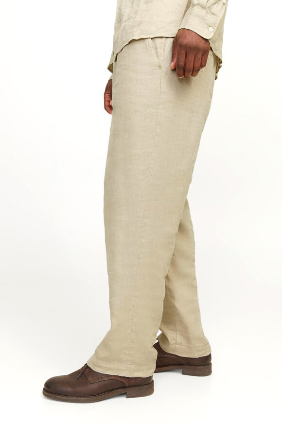Lawrence Chino Linen Trousers - Fields Of Rye