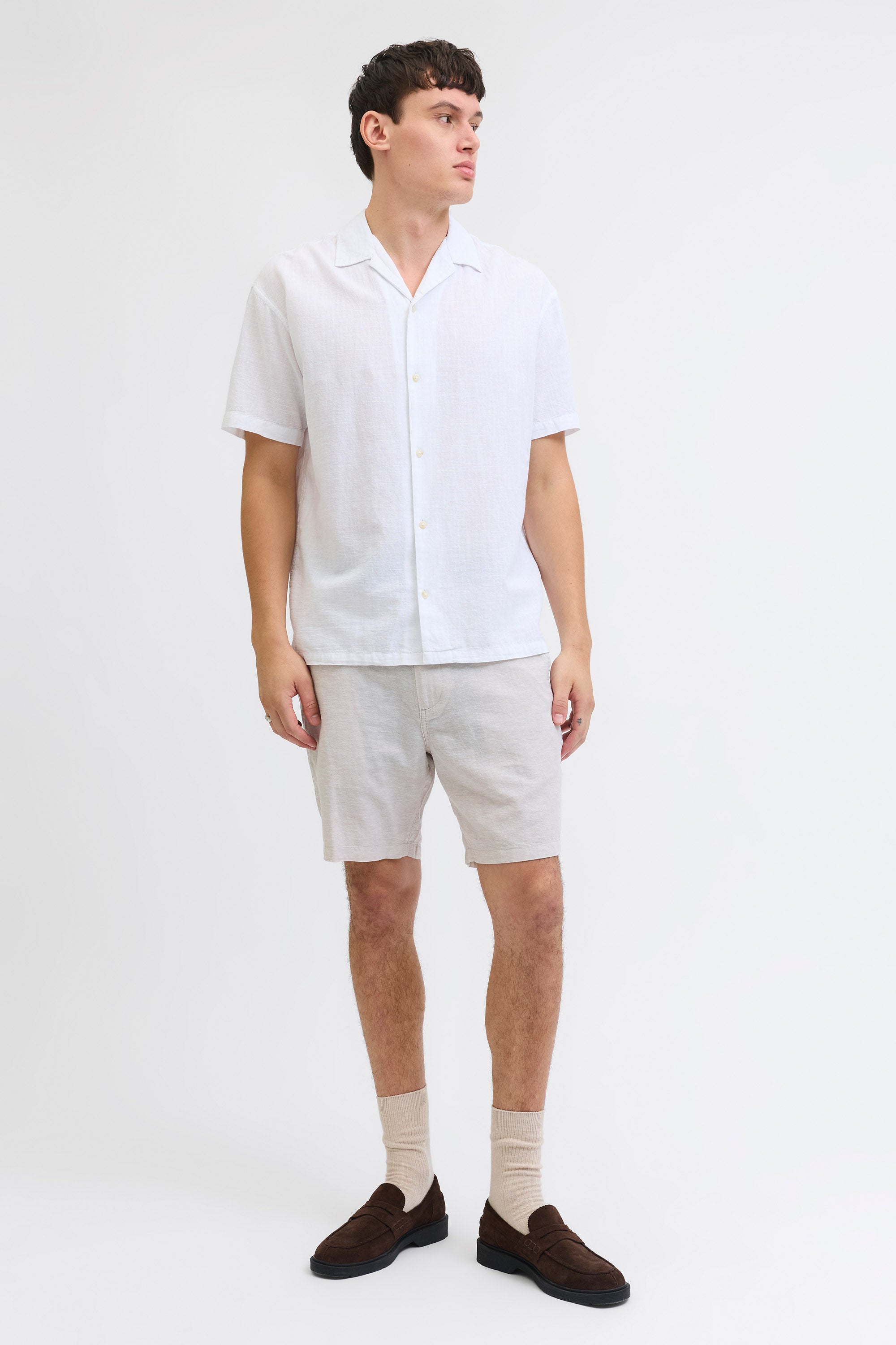 JPSTACE Chino Leinenshorts - Crockery