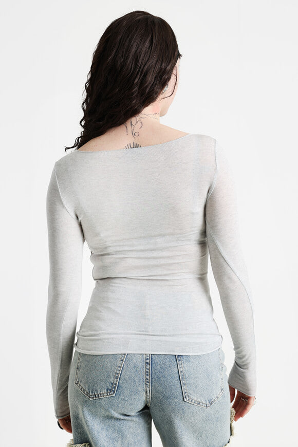 Camicia Hudson a maniche lunghe - Grigio chiaro melange