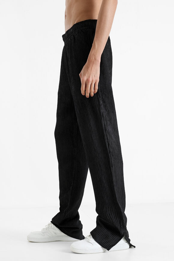 Strukturierte Stoffhose - Schwarz